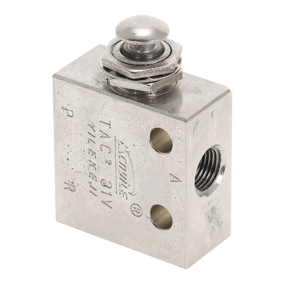 1pc pneumatický mechanický ventil 2 Poloha 3 Way Mechanical Button Air Pneumatický ventil TAC2-31V manuálny ventil