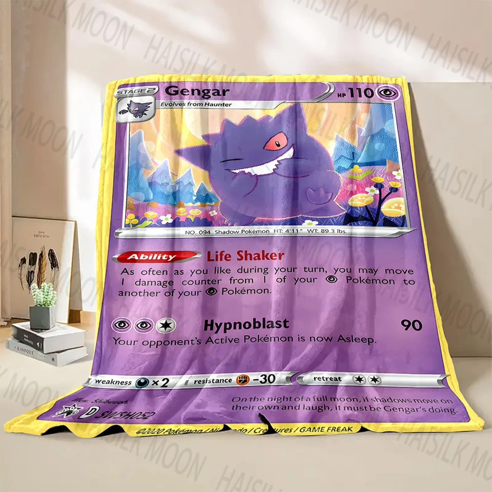 1pc Pokémon Game Card Gengar tlačená prikrývka detská deťa