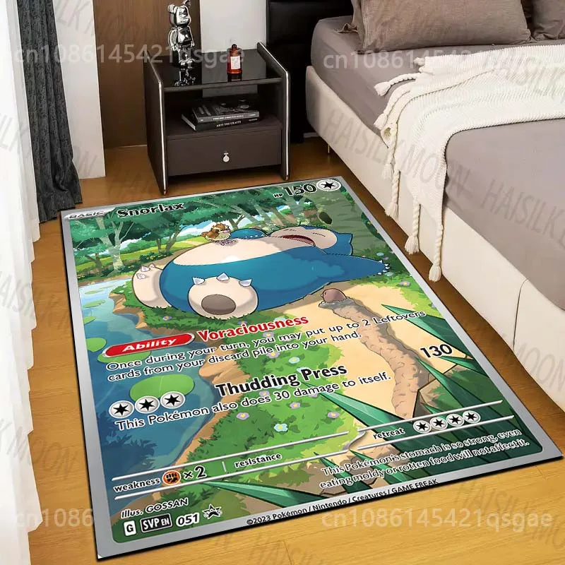 1pc Pokémon Snorlax Print Koberce Koberec pre obývaciu izbu detská spálňa rohož pohovka rohožku podlahový koberec dom