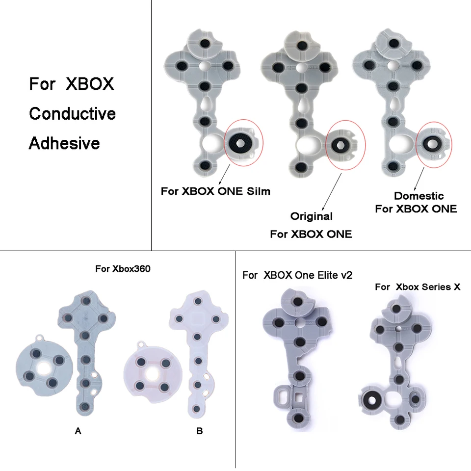 1pc pre Xbox360 Xbox One Xbox One S Xbox Series X Xbox One Elite V2 Ovládač rukoväte tlačidla Pad vodivosť Glue GamePad Oprava