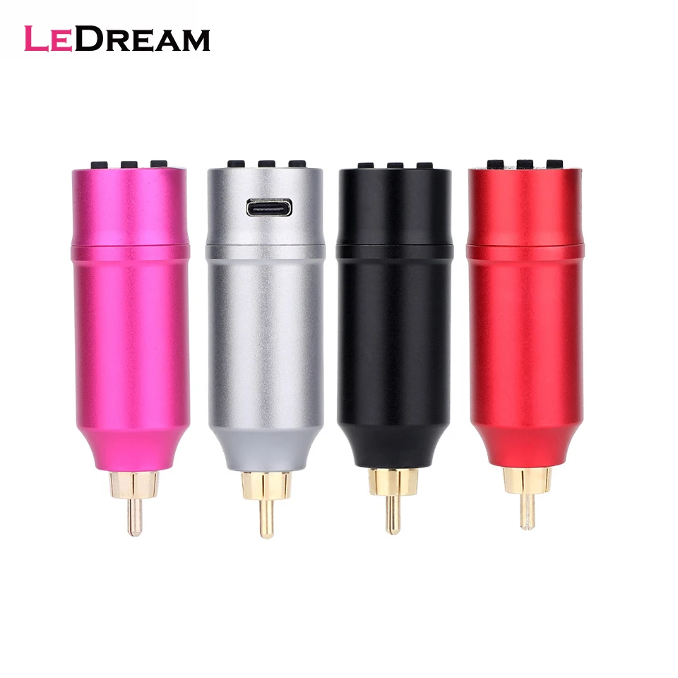 1pc prenosné mini bezdrôtové tetovanie napájacie banky pre Rocket Rotary Tattoo Pen RCA Socket Nabíjateľné napájacie napájanie Tatu