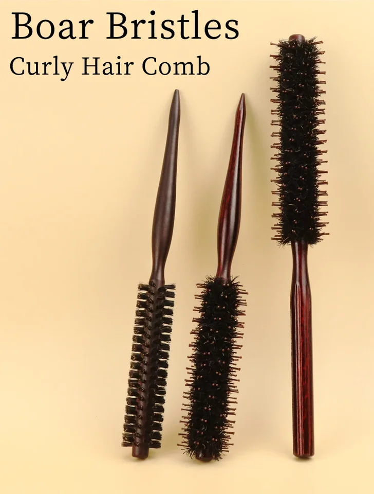 1PC Profesionálny ant-statický kučeravý vlasový hrebeň Bristle Curling Brush Hair Styling Hair Curling Comp