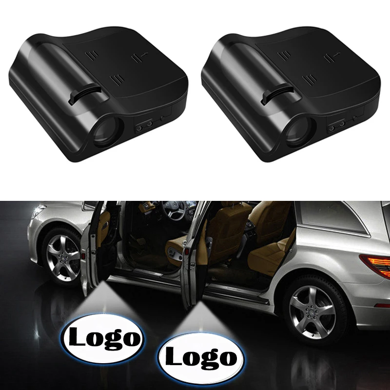 1pc projektor Light Car Shadow LAMP LED LED bezdrôtové logo LOGO Svetlo uvítacie lampa laser Atmosféra nočné svetlo pre VW Jeep sedadlo