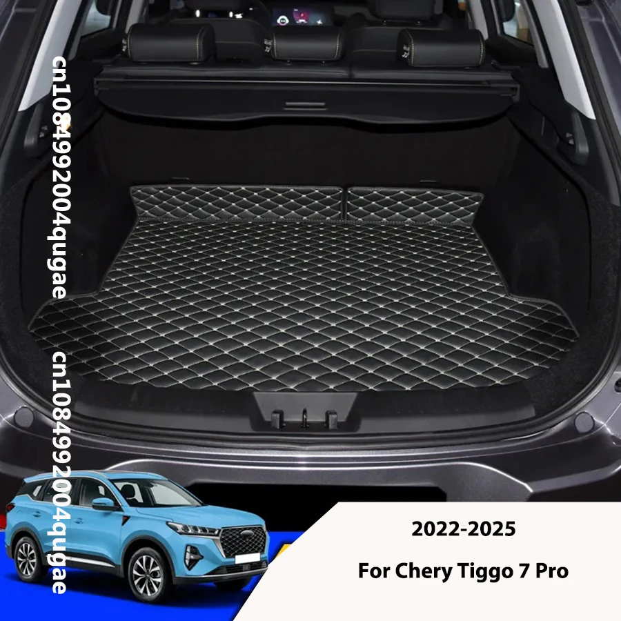 1pc Protect Car Trunk Mats pre Chery Tiggo 7 Pro Max 2022-2025 Vodotesný antidirty Custom Auto Leather Internal Auto Príslušenstvo