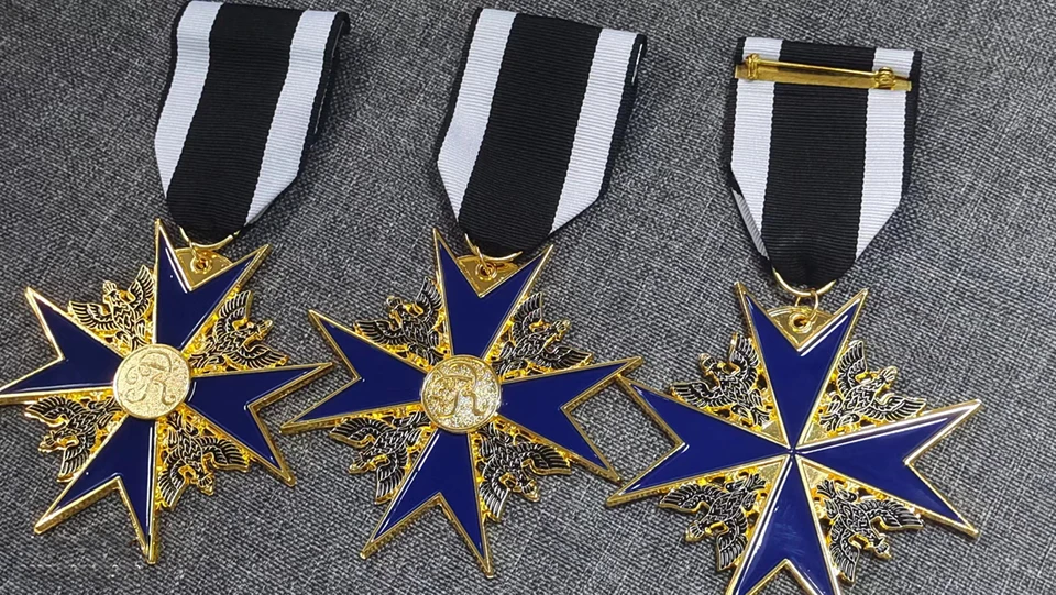1pc pruský nemecký veľký modrý železo Marx kríž 74 mm medailový špendlík odznak Šperky doplnky