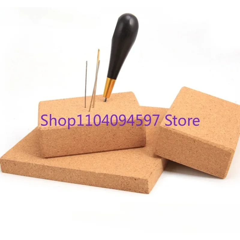 1PC Prírodná korková mata ručne vyrábaná kožené nástroje DIY DIY náradie Punch Leštiace okrajové doplnky bez trosky padajúce z dreva