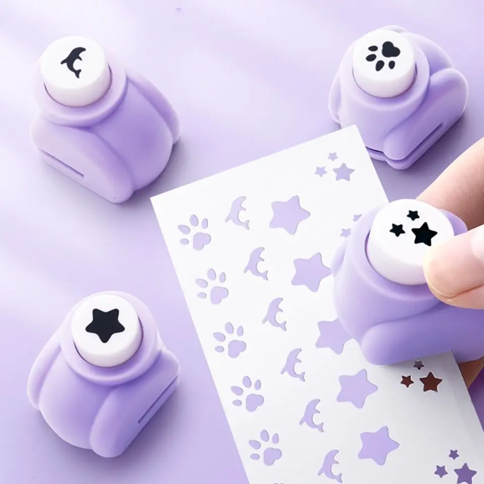 1PC Purple Mini Paper Punches DIY Crafts Tool Roplice Dierovanie ručne vyrábaných dierovačov pre scrapbooking