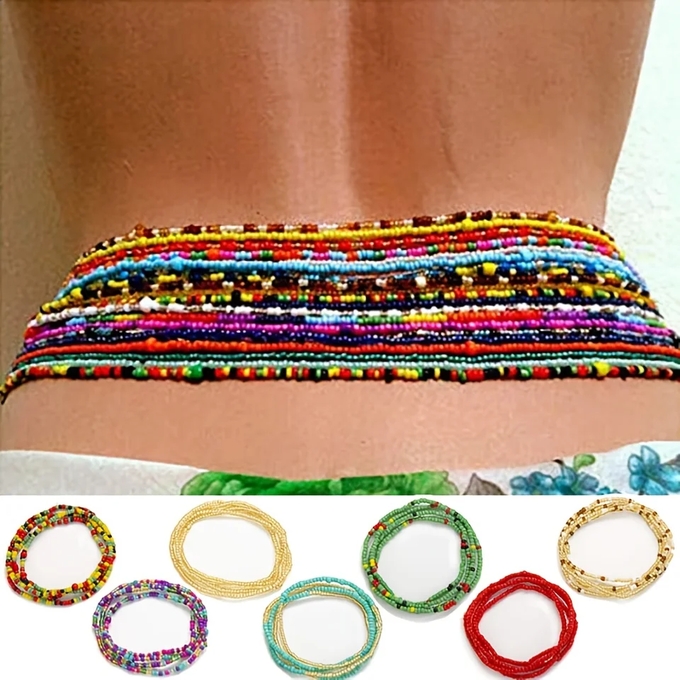 1pc pásové korálky retiazky vrstvené brucho Belly Body Reťaz plážový pás Šperky na telo pre ženy
