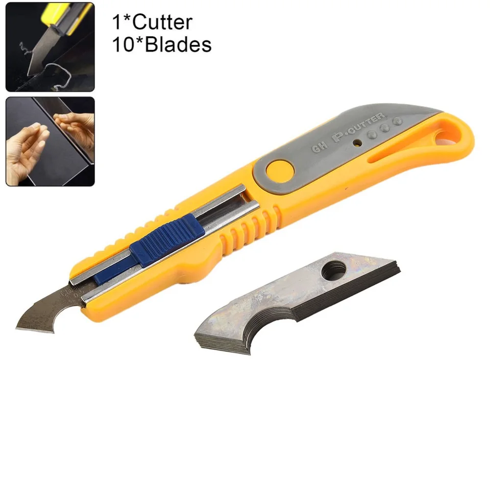 1pc rezačka s 10 čepeľou pre akrylovú plastovú plech Plexisky s rezačkou ergonomické plastické telo 16*3,5 cm ručné náradie strihacie nástroje