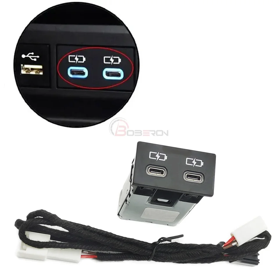1pc rýchly nabíjanie Dual Type-C PD USB Rozhranie Socket Fast Car Charger Použitie pre Toyota Camry Avalon Prado Rav4 Corolla
