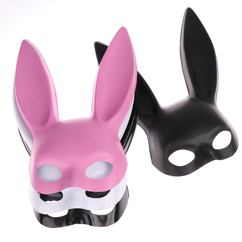 1PC Sexy Cosplay PVC králičie maska ​​Ženy Halloween Masquerade Fancy Party Masky