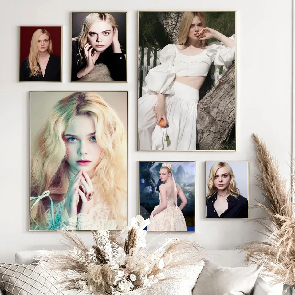1pc sexy ženská hviezda Elle Fanning Plagát papier