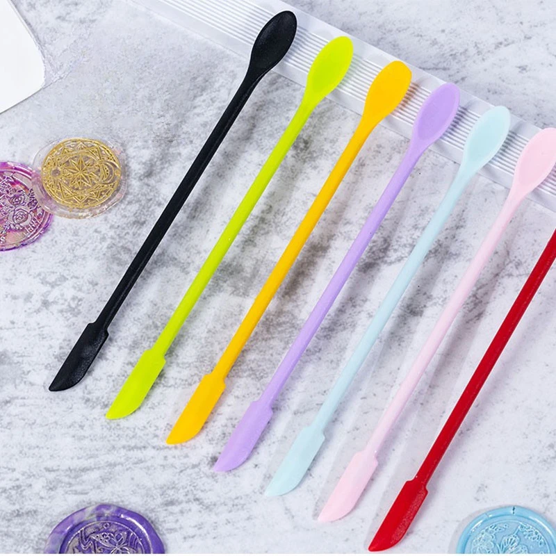 1PC Silikónové premiešanie DIY Šperky na výrobu šperkov Epoxidová živica lepidla Pigment Nástroje Škrabka Nástroj DIY Epoxidová živica
