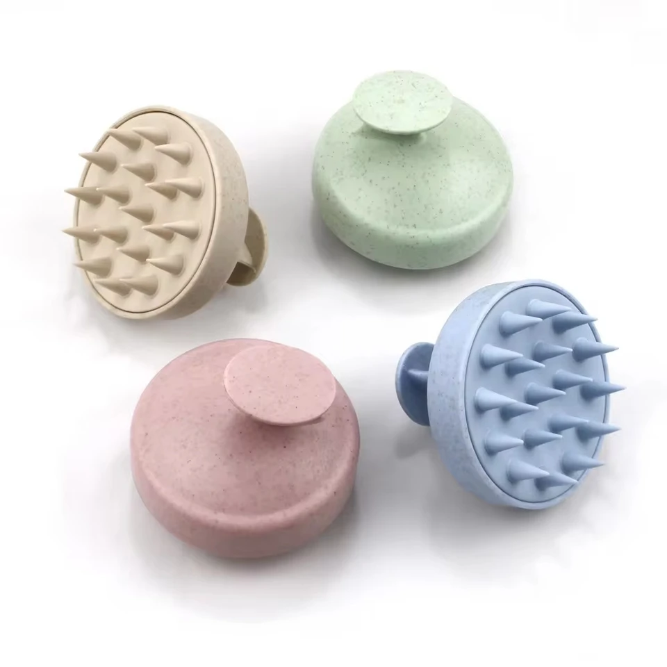 1PC Silikónový šampón kefova Masáž kefy Brush Sprchovací kút kaderníctvo Salón Kaderné kaderníctvo