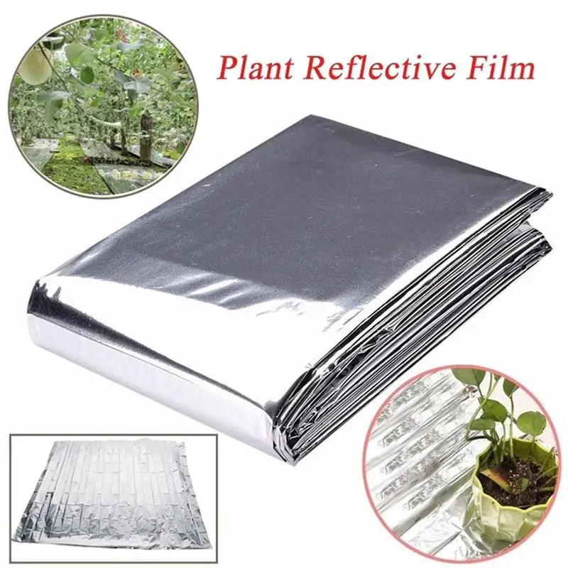 1PC Silver 210x130CM Vysoký reflexný polyester film používaný na výsadbu stanových miestností záhradné skleníkové poľnohospodárstvo a propagácia