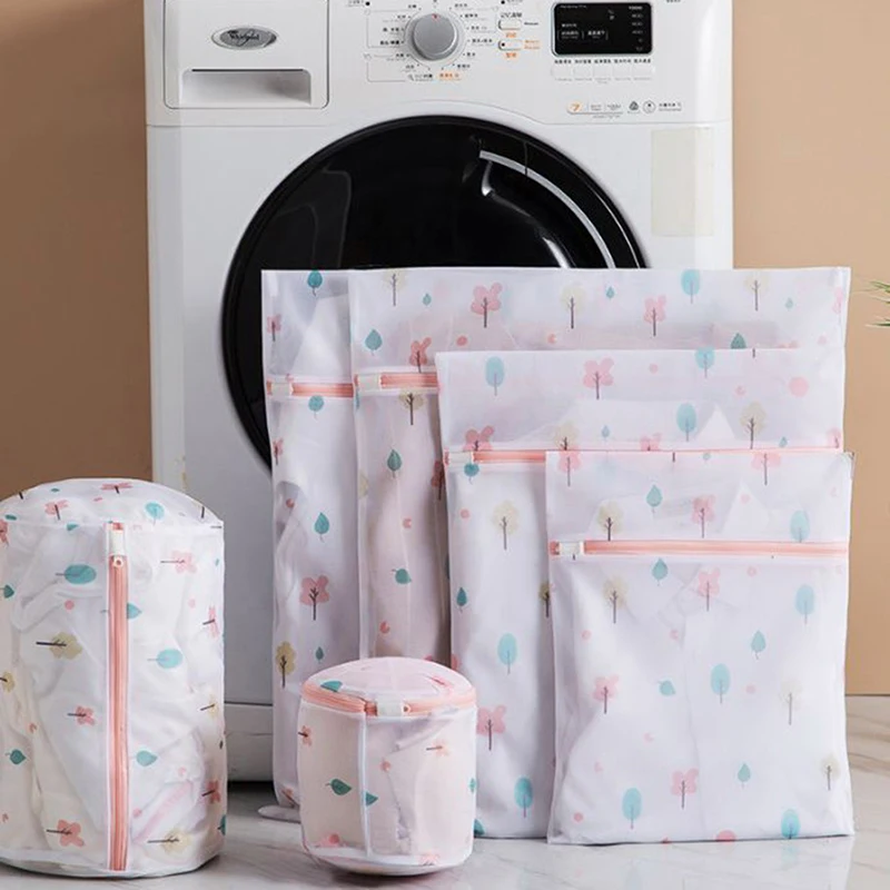 1pc skladacie sieťové vrecká na pranie bielizne na zips Polyester Playester Planie na bielizeň oblečenie spodného prádla podprsenka praby vrecka