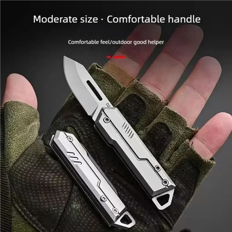 1pc skladací vonkajší vreckový nôž ， vysoká tvrdosť kemping mini nôž ， viacprávny ovocný nôž ， platí pre vonkajšie, cestovanie