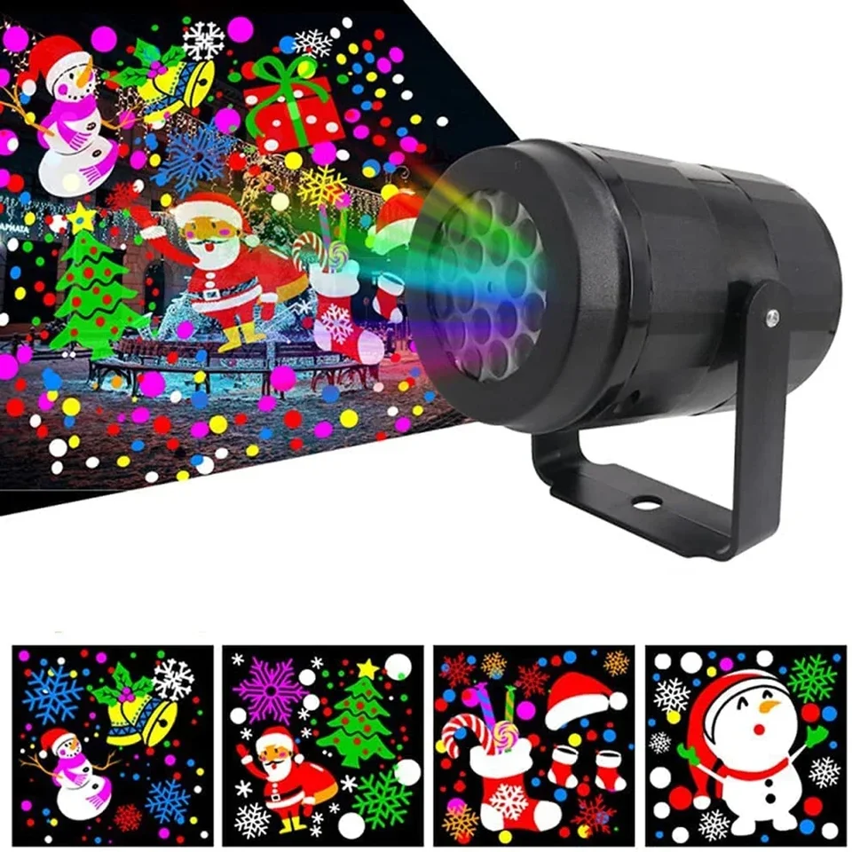 1PC Snowflake Vianočné laserové projektor Light nepremokavé rotujúce vianočné LED svetlá vianočné dekorácie US Plug