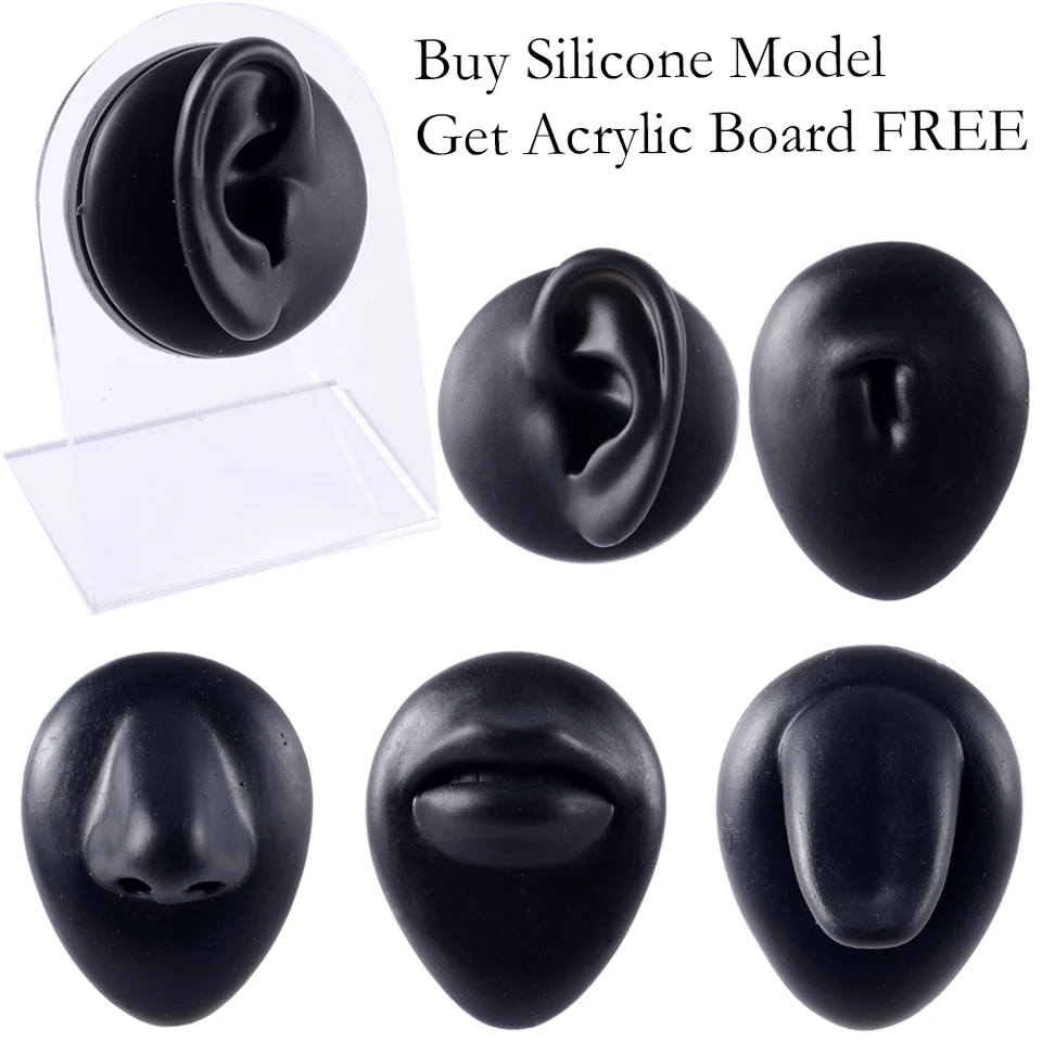 1PC Soft Silikone Black Model 1: 1