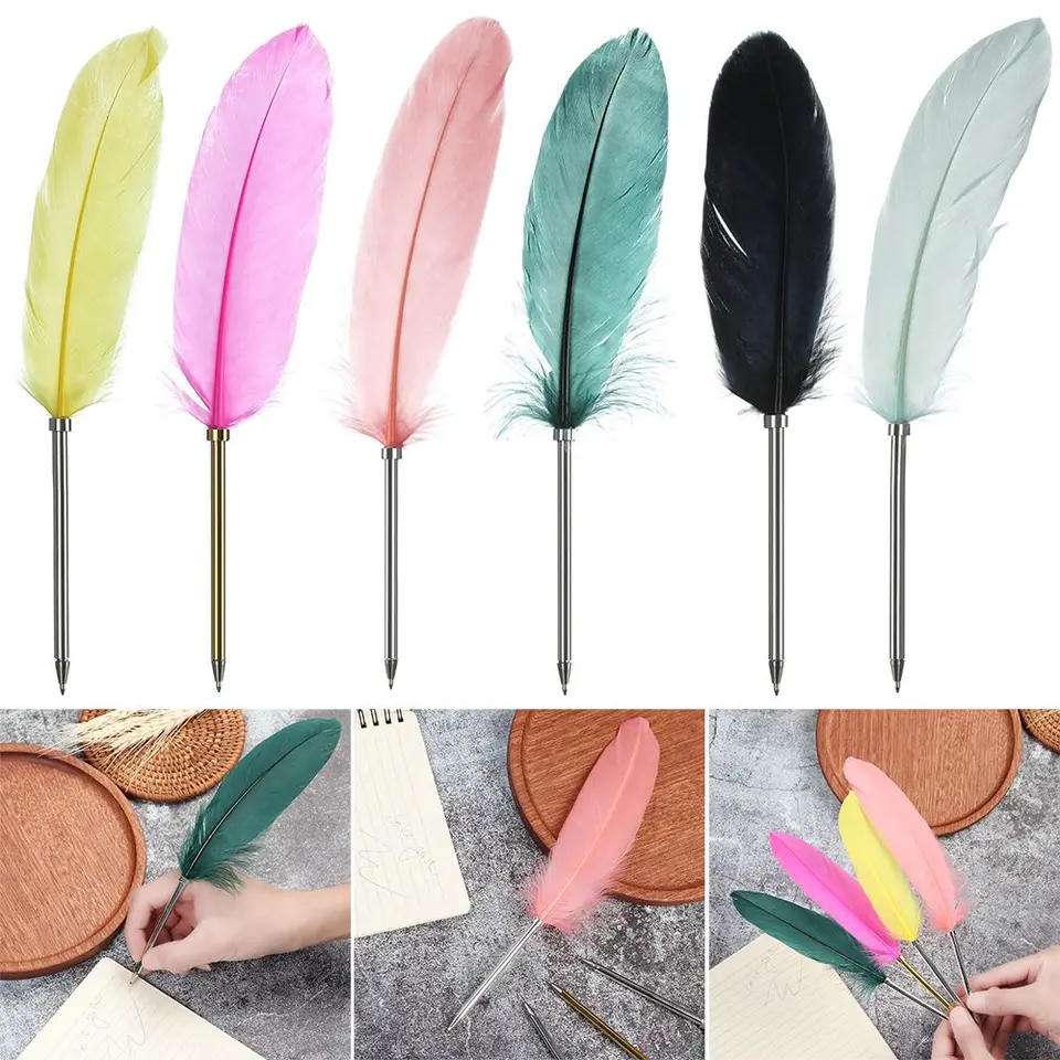 1PC Svadobná dekorácia hladké novinky Stationery Ballpoint Pens podpis písanie náradia perie pero