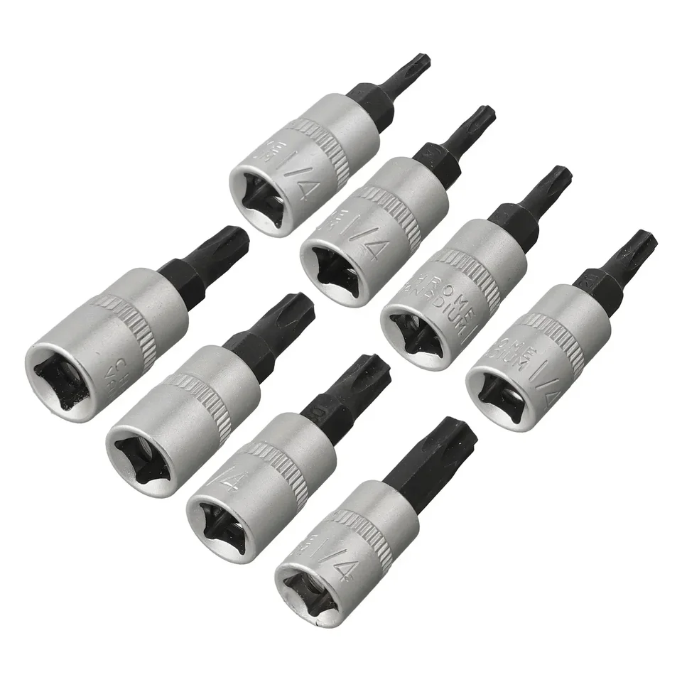 1pc Torx Bit Sockets 1/4 palcový ovládač hviezda Bit T8/10/15/20/25/27/30/40 Screwdriver Bits Bit T15 T20 T25 T27 T30 T40 Ručný náradie
