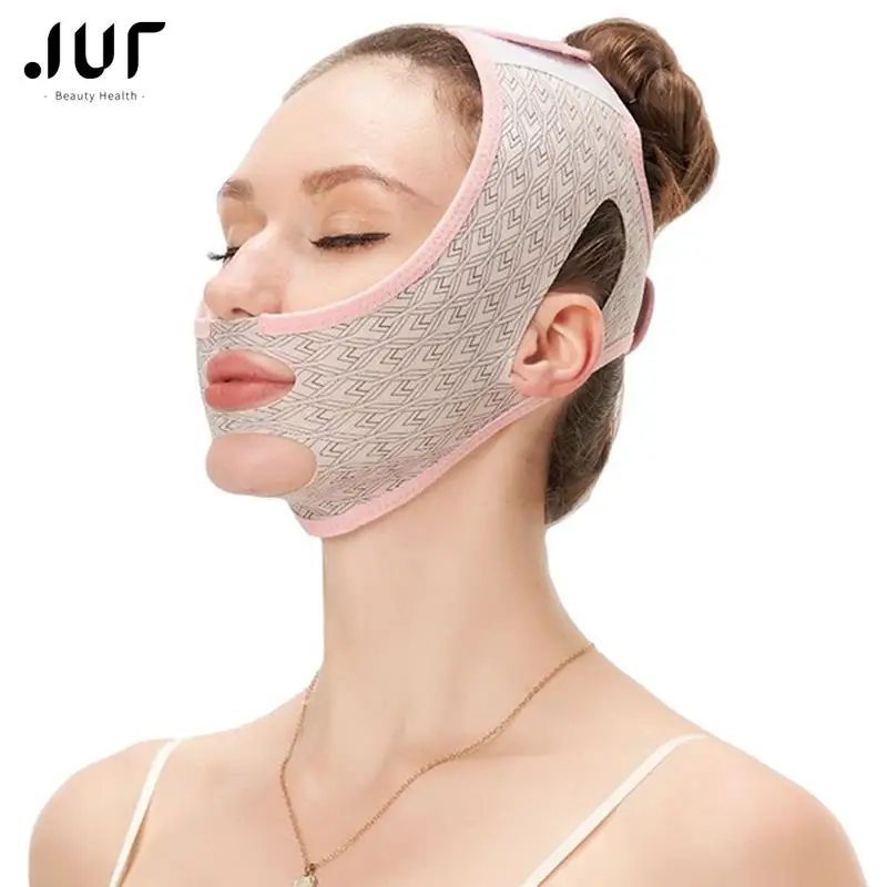 1pc tvár Ztišenie obväz v líniu líca Cheek Cheek Cheek krk masáž masáž relax relax výťah hore maska ​​kozmetická tvár sochárska spánková maska