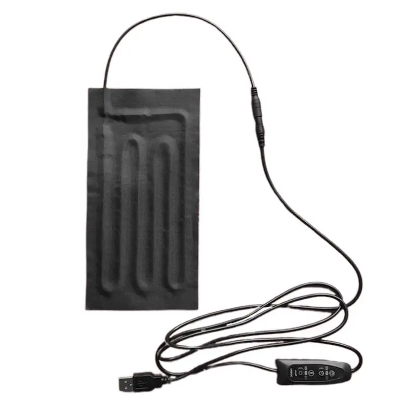 1pc uhlíkové vlákna zahrievacie podložky USB Hredepované pásové zahrievacie podložka Nastaviteľné teplotné odevy vyhrievacie vankúšiky pre krk a chrbát