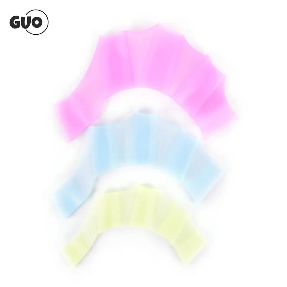 1pc unisex žaba typu Silikónové plavecké plutvy ruky plávajúce vlakové rukavice prsty plutie
