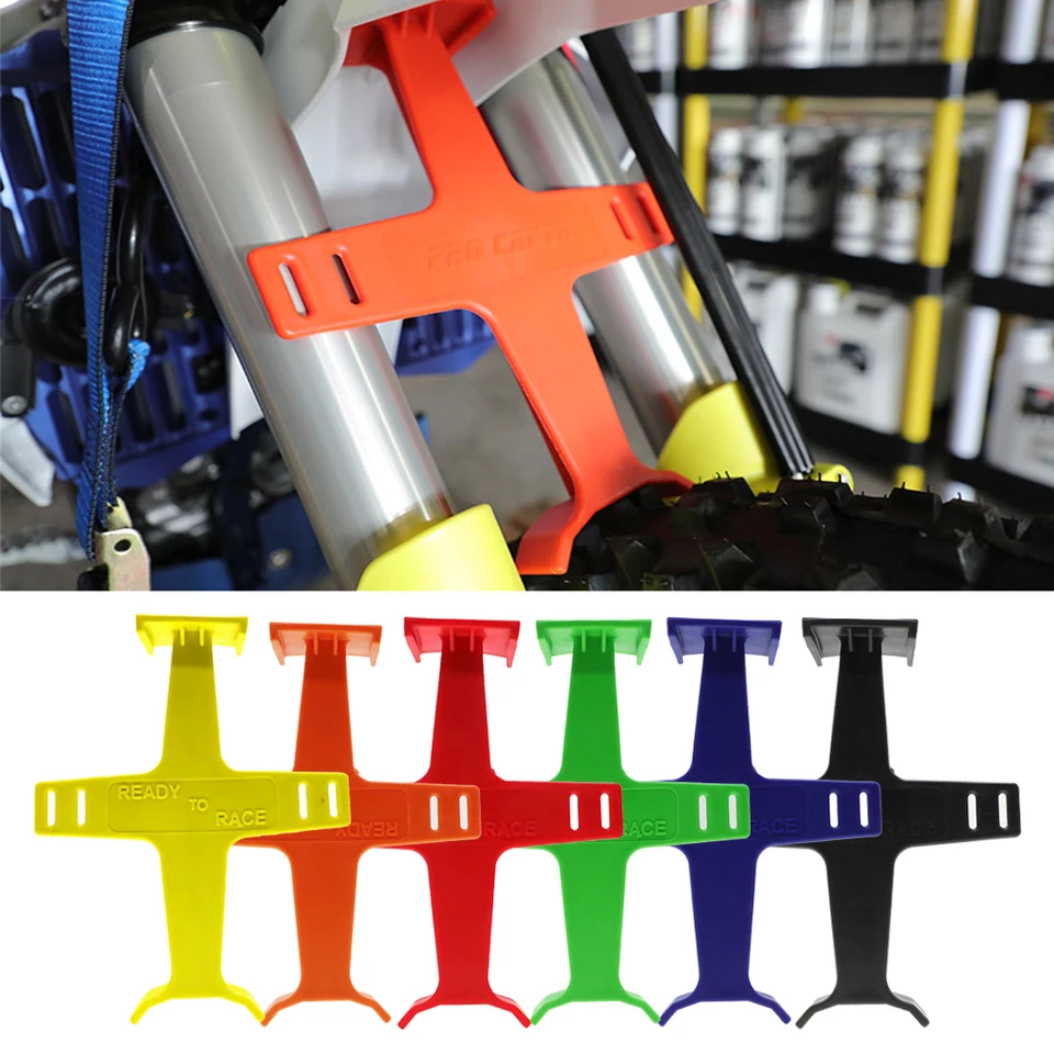 1PC Univerzálny motocykelový tlmič po zemi Brace Brace Abs Fork Guard Suspension Motokros ochrana držiteľa bez námahy Namarty