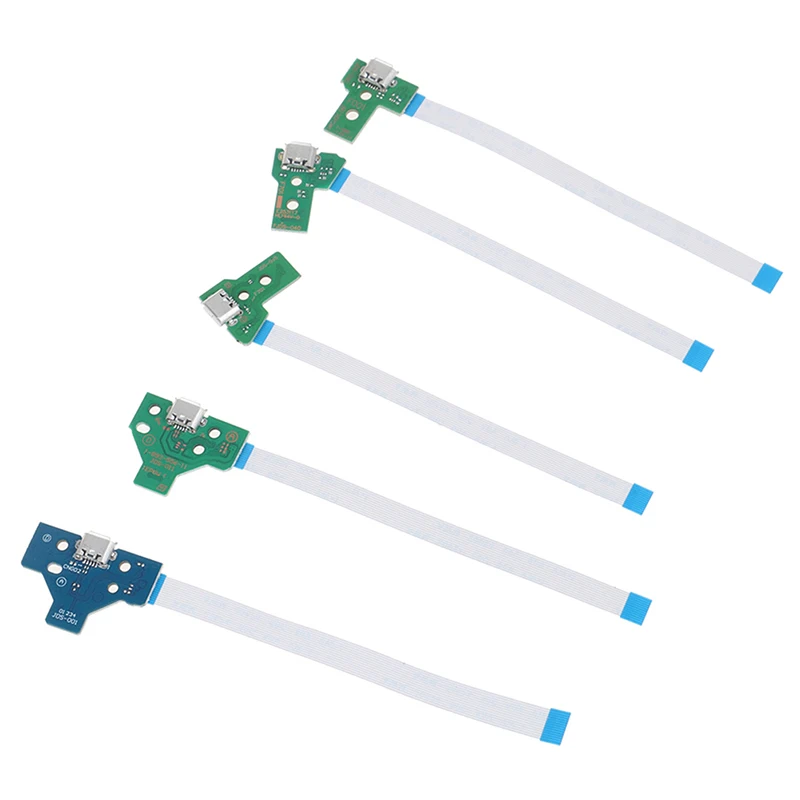 1pc USB nabíjacie obvodové dosky s obvodovou obvodovou obvodovou doskou pre 12pin JDS 011 030 040 055 14pin 001 konektor pre radič PS4