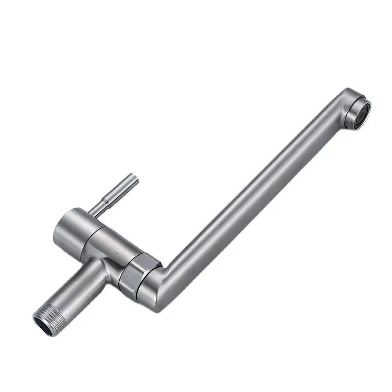 1pc v stene s jedným studeným bibcockom varnej dosky predĺžená faucet Balkón Piela bielizeň mop bazén 304 z nehrdzavejúcej ocele Rýchle otvorené TAP G1/2 '