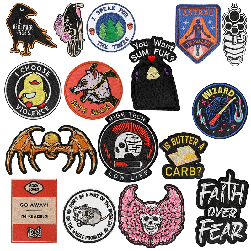 1pc vtipný punk vyšívaný patch hip hop cestovný odznak DIY darček na šitie na záplaty na odevy s kapusta