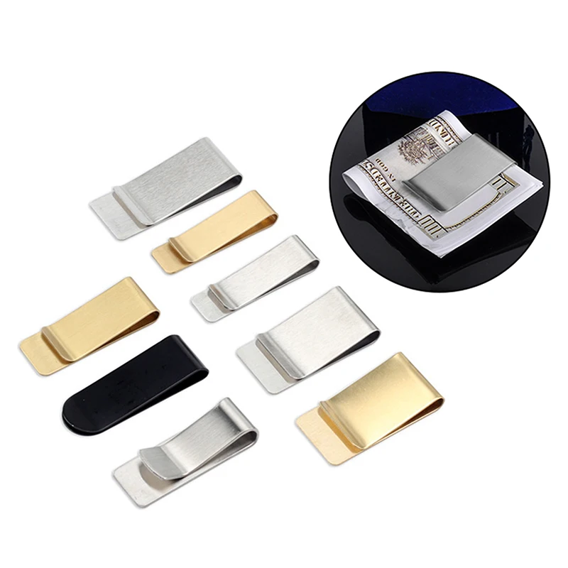 1pc Vysoko kvalitná kovová z nehrdzavejúcej ocele Money Clip Fashion Simple Silver Dollar Cons Clamper Bill Clamp pre mužov Ženy
