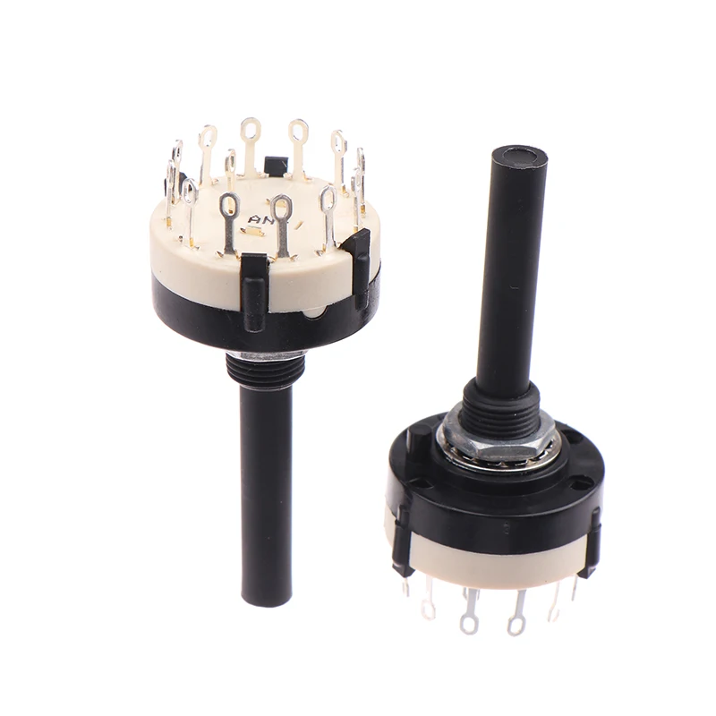 1pc vysokokvalitný SR26 Band Rotary Channel Selector Switch 1/2/3/4 Pole 12/6/4/3 Poloha spájkovacie kolíky
