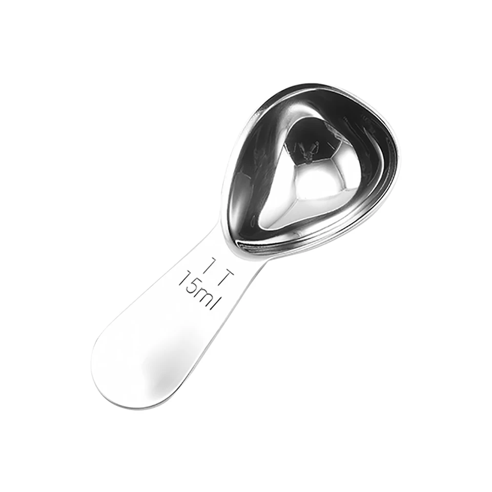 1PC z nehrdzavejúcej ocele Kávy Kávové meranie lopatky pre zem 15 ml/30 ml fazule čaj Čajový cukor jemné domáce barista doplnky