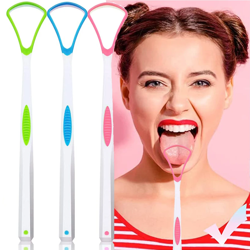 1pc zubná kefka na škrabku, plastový čistič jazyka pomáha v boji proti zlému dychu zdravej orálnej hygiene kefy