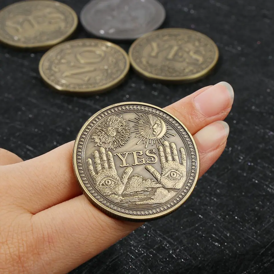 1PC Áno Nie Zberateľné mince Zberateľné pamätné mince bronzové suvenír Coins Challenge Craft Gift Collection Art
