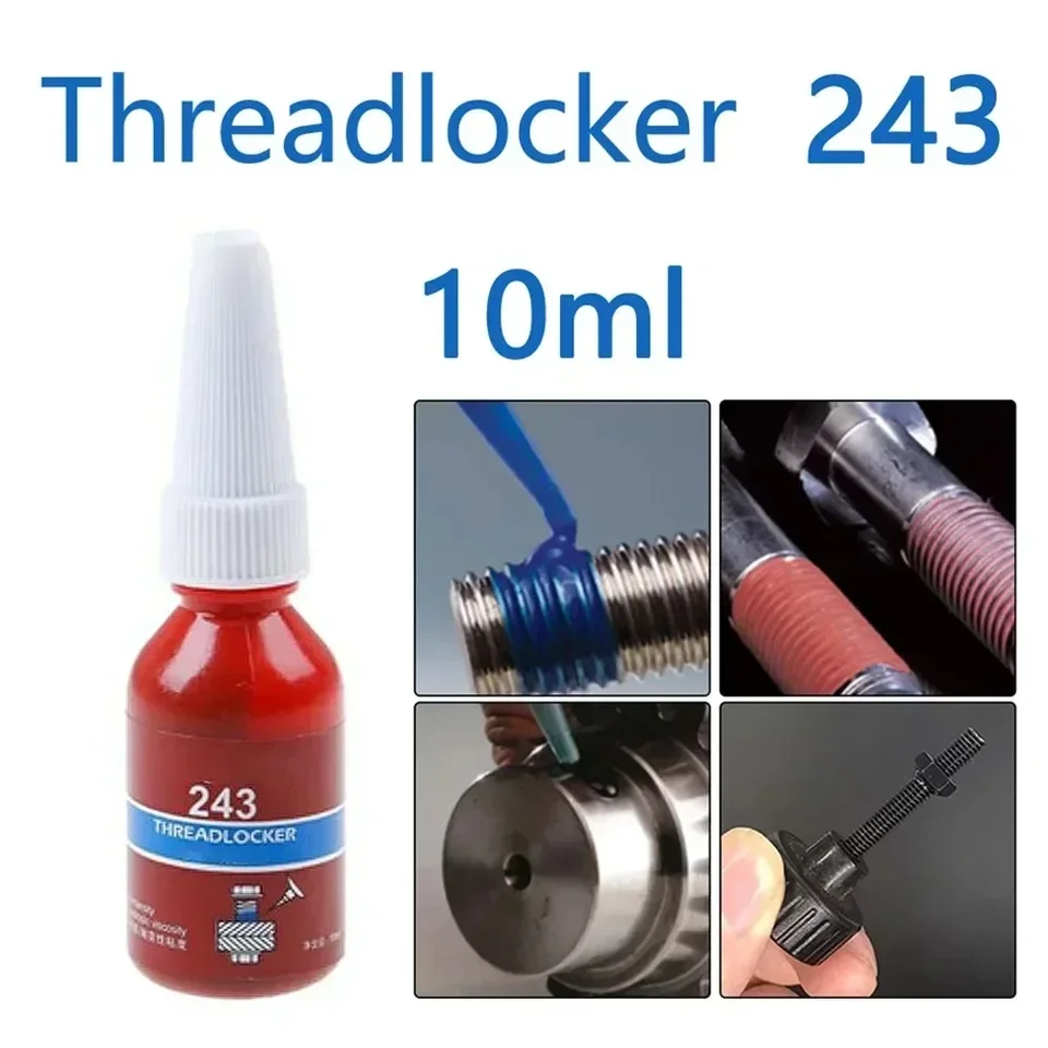 1pcs 10 ml závitového závitu 243 10 ml stredne pevnosti závitového závitu Blue Threadlocker Adhesive 243 GLUE proti korózii