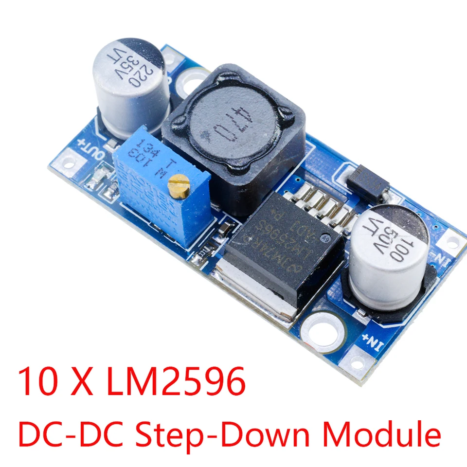 1pcs/10ks LM2596 DC-DC Modul napájania kroku 3A 1,25V ~ 35V Regulátor napätia prevodníka Buck Converter 24V 12V 5V 3V