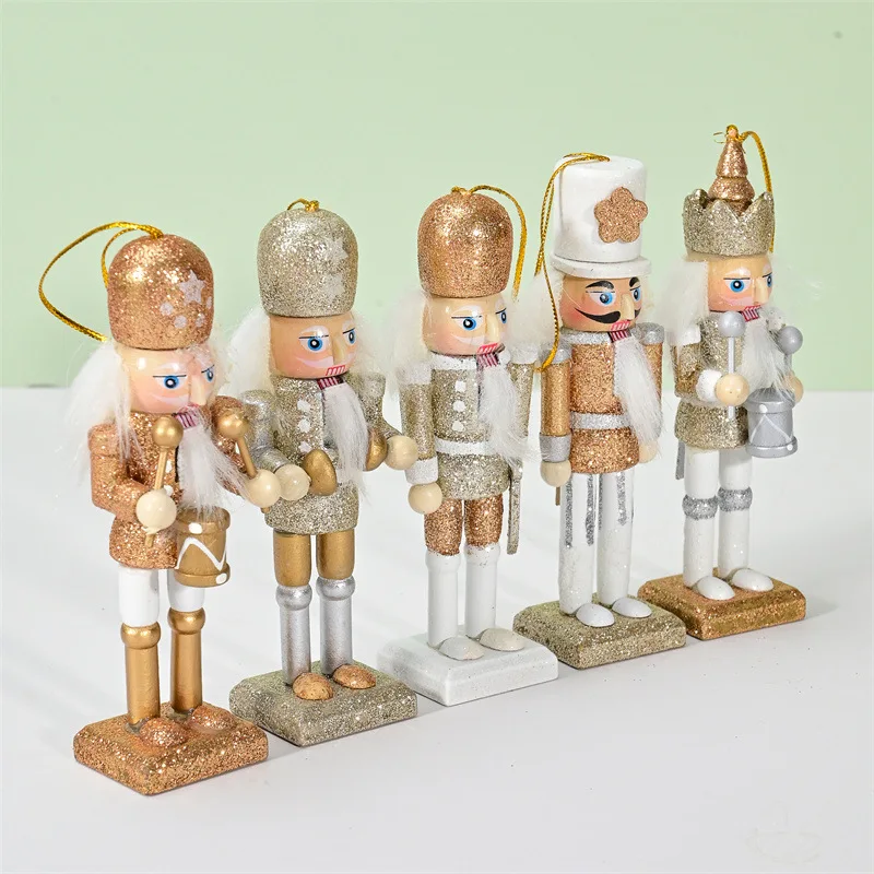 1pcs 12cm Luskáčik Puppet ozdoby stolové dekorácie Karikatúry Walnuts vojakov Band Dolls Luskáčik miniatúry