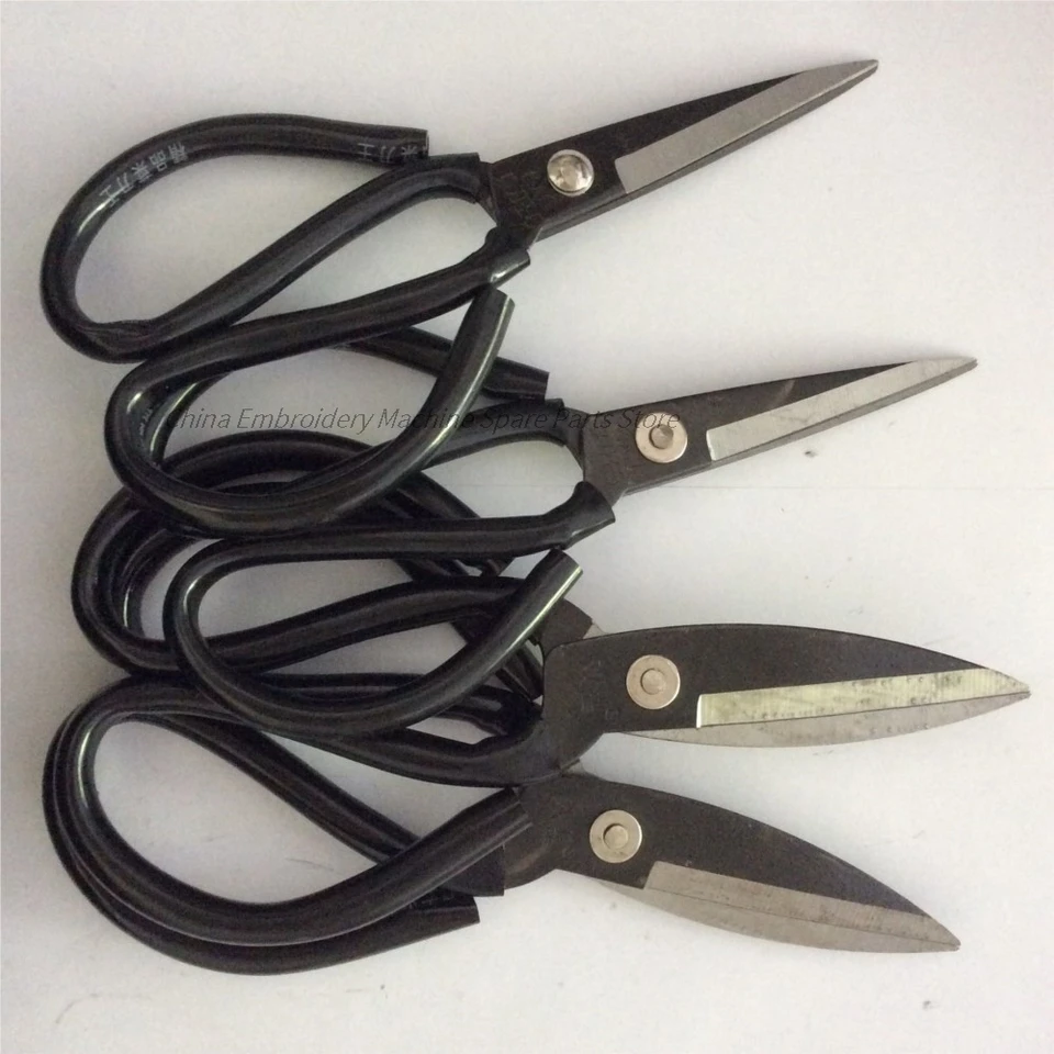 1pcs 19cm 21cm veľké hlavy Scissors Priemyselné domáce nožnice rybie hlava špicaté nožnice na maturite počítačový stroj na vyšívanie