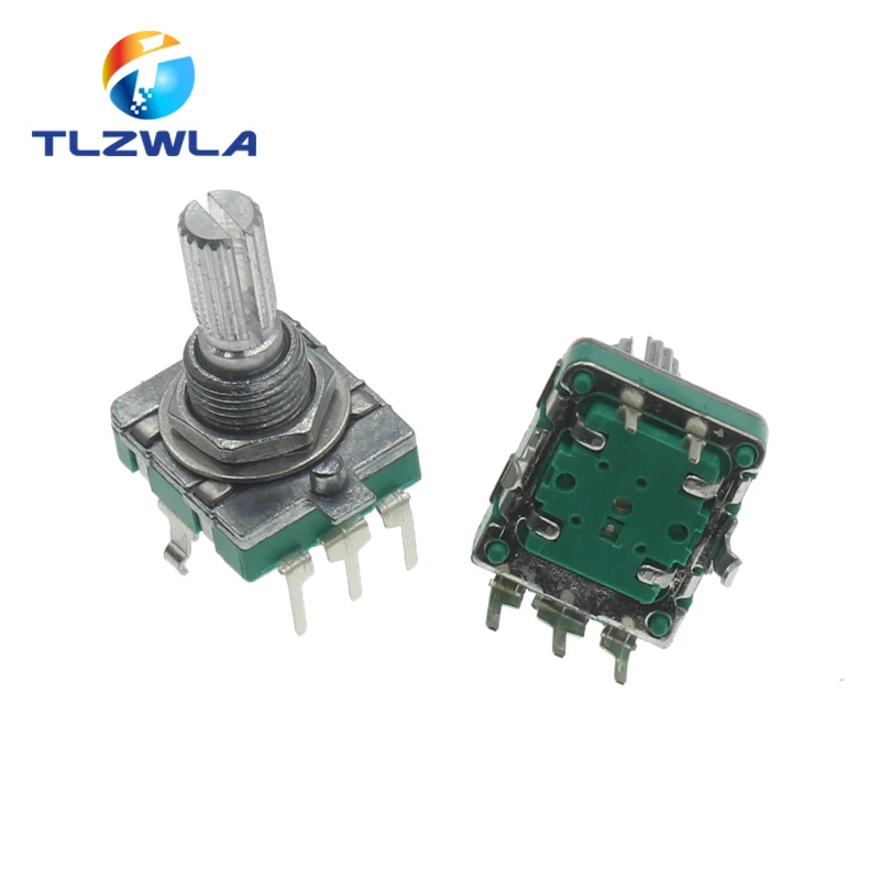 1pcs 360 stupňov Rotary Encoder Switch EC16 Koder Audio Coding 5pin rukoväť dlhý 20 mm push spínač