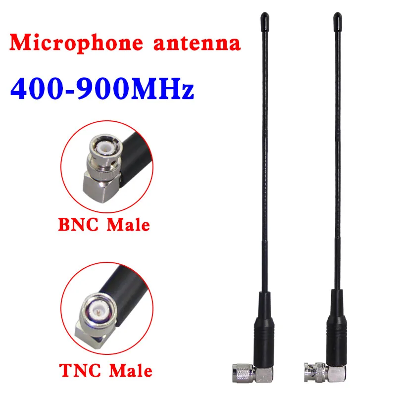 1pcs 400 ~ 900 MHz 7DBI Soft Whip anténa bnc TNC samec konektora plug pre Shure UHF bezdrôtový prijímač mikrofón SLX UC U4D U4S UB