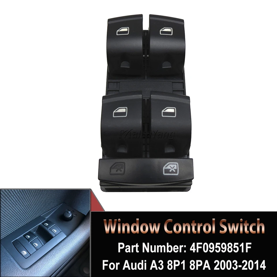 1pcs 4f0959851f pre Audi A3 8P Sportback A6 4f 4G C6 Q7 4L Ovládací okenný regulátor okien Ovládací okno OE: 4F0 959 851F