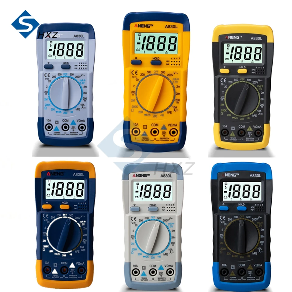 1pcs A830L LCD digitálny multimeterový AC DC napätie diódy Freguency Multiteter Current Tester Luminous Display s funkciou bzučiaka