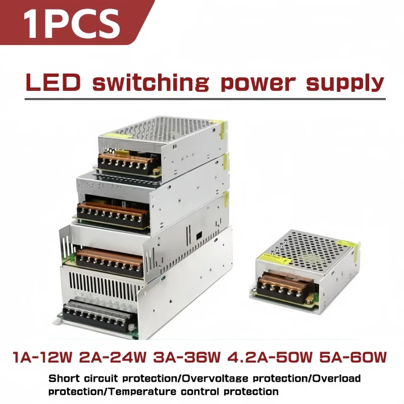 1pcs AC 110V-220V až DC 12V 1A 2A 3A 4.2A 5A prepínač napájacieho vodiča Adaptér LED pásma LED Svetlo 220V až 12 V DC napájacie napájanie