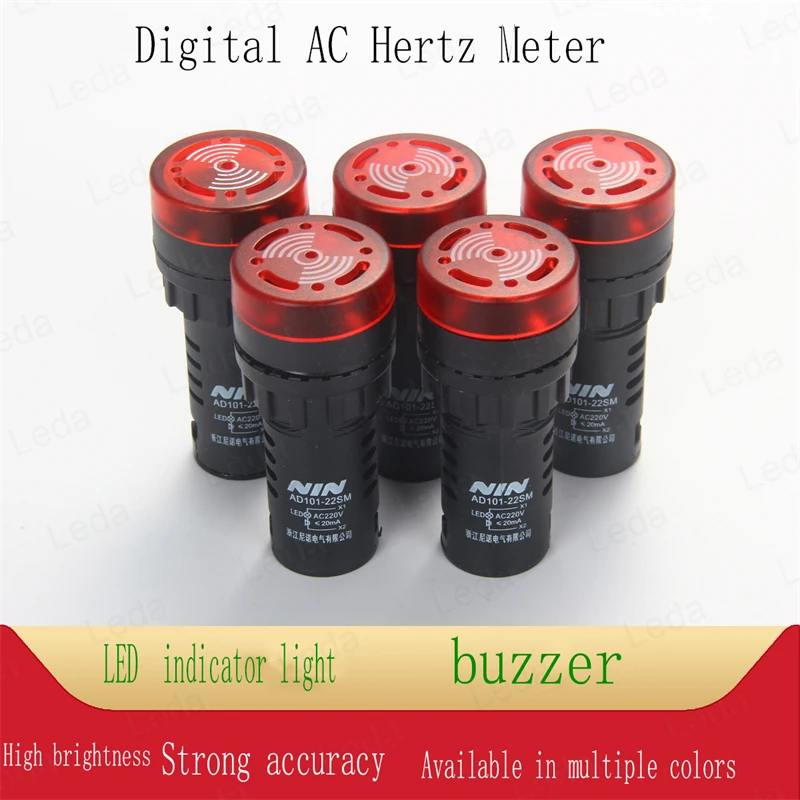 1pcs AD101-22SM Flash Buzzer Všeobecný AC/DC 220V24V12V Loud Intermitent LED zvuk a svetlo AD16-22SM