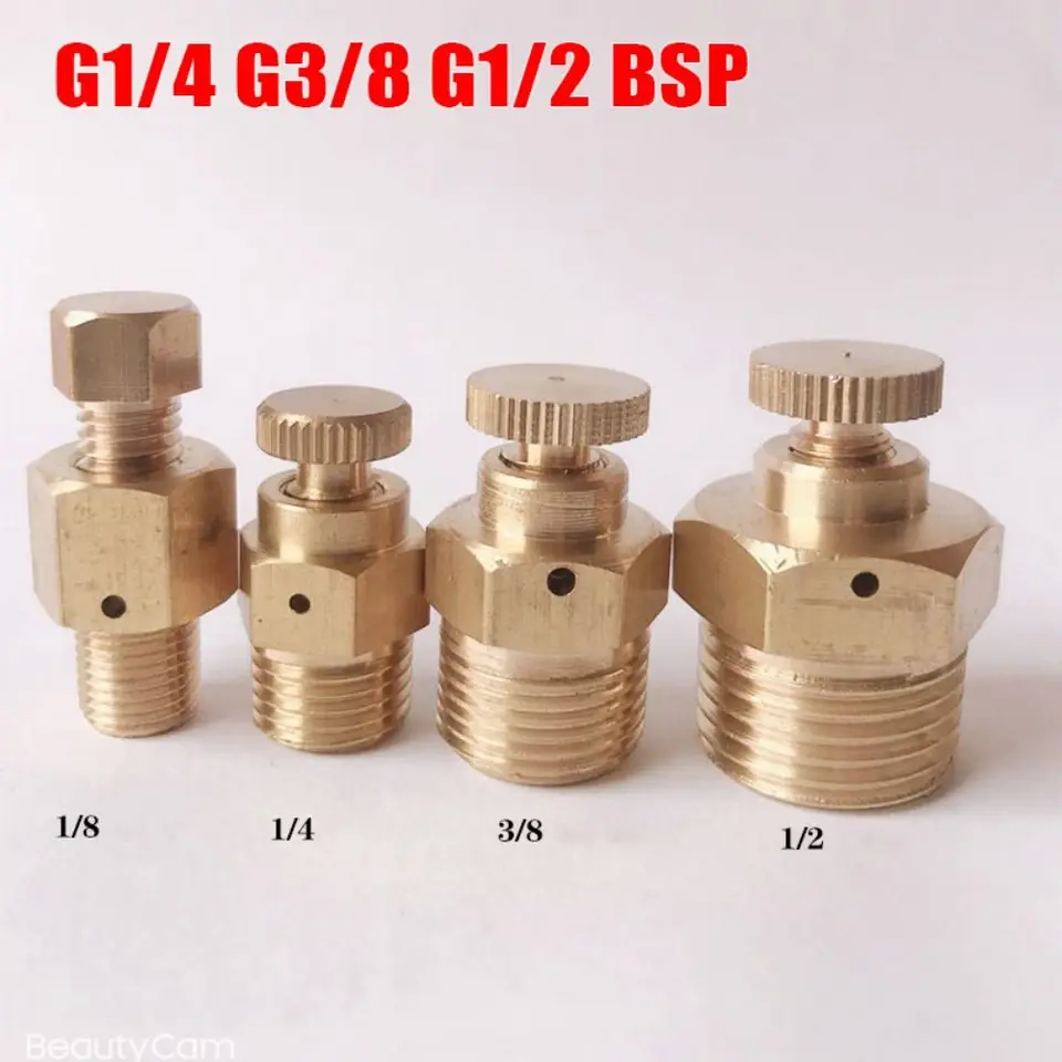 1pcs bezpečnostný ventil tryska manuálny výfukový ventil 1/8 