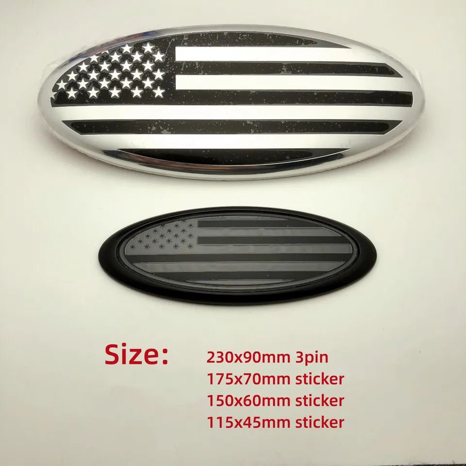 1pcs car zadný kmeň predný gril americký vlajkový nálepky pre mriežku logo Logo Odznak F150 F250 Prieskumník Ecosport Edge Focus