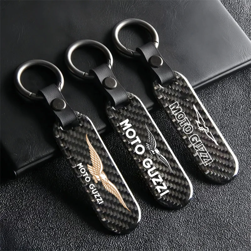 1pcs Carbon Fiber Car Keychain Cool prívesok Klávesový kľúče pre motocykle Moto Guzzi Breva 850 Griso Breva GT8V